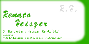 renato heiszer business card